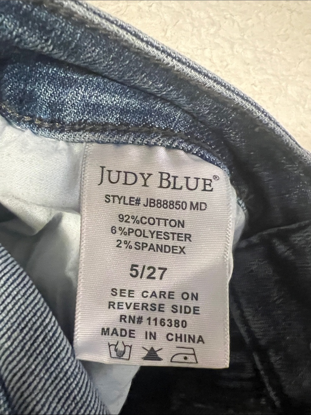 Judy Blue Braided-Trim Wide Leg Jeans in Medium Blue Wash - Picture 4 of 4